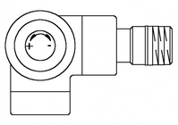 Вентиль (термостатический клапан) Oventrop серия E (эксклюзивная) угловой трехосевой Ду15 1/2", артикул 1163482, цвет матовая сталь - левое присоединение