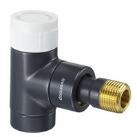 Вентиль (термостатический клапан) Oventrop серия E (эксклюзивная) угловой Ду15 1/2", артикул 1163032, цвет антрацит (черный)