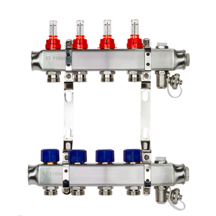 Комплект коллекторов Ридан SSM-4RF set с расходомерами и кронштейнами, 4 контура, 088U0954R