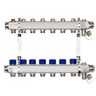 Комплект коллекторов Ридан SSM-7R set с кронштейнами, 7 контуров, 088U0977R