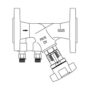 Регулирующий вентиль Oventrop "Hydrocontrol VFR" PN16 Ду50 фланц. (бронз.), Арт. 1062350