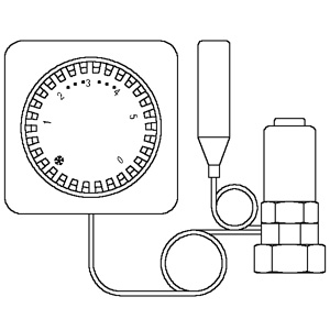 Термостат Oventrop Uni FH артикул 1012396, с дистанционной настройкой, с нулевой отметкой, капиллярная трубка 5 м, для внутрипольных конвекторов, с доп. дистанционным датчиком