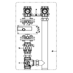 Система подключения котла Oventrop "Regumat M3-220" Ду 40  без насоса, с универсальной изоляцией, Арт. 1358340